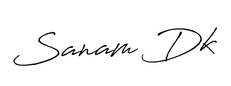 Make a beautiful signature design for name Sanam Dk. With this signature (Antro_Vectra_Bolder) style, you can create a handwritten signature for free. Sanam Dk signature style 7 images and pictures png