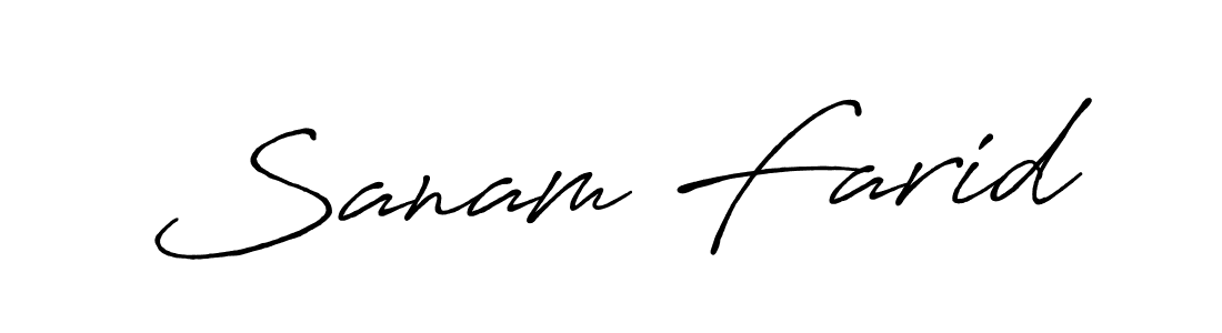 Also we have Sanam Farid name is the best signature style. Create professional handwritten signature collection using Antro_Vectra_Bolder autograph style. Sanam Farid signature style 7 images and pictures png