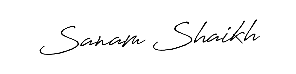 Also we have Sanam Shaikh name is the best signature style. Create professional handwritten signature collection using Antro_Vectra_Bolder autograph style. Sanam Shaikh signature style 7 images and pictures png