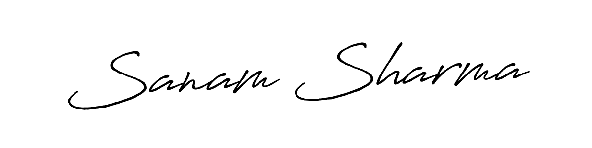 You should practise on your own different ways (Antro_Vectra_Bolder) to write your name (Sanam Sharma) in signature. don't let someone else do it for you. Sanam Sharma signature style 7 images and pictures png