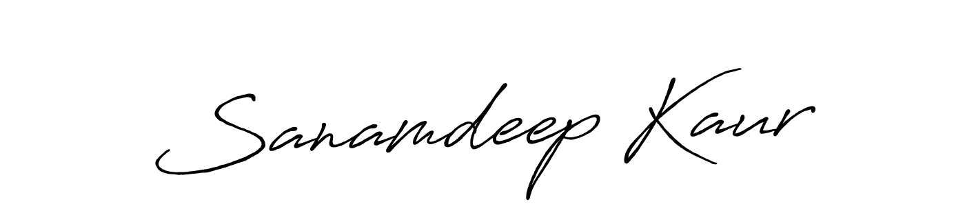 Antro_Vectra_Bolder is a professional signature style that is perfect for those who want to add a touch of class to their signature. It is also a great choice for those who want to make their signature more unique. Get Sanamdeep Kaur name to fancy signature for free. Sanamdeep Kaur signature style 7 images and pictures png