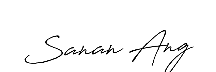 Sanan Ang stylish signature style. Best Handwritten Sign (Antro_Vectra_Bolder) for my name. Handwritten Signature Collection Ideas for my name Sanan Ang. Sanan Ang signature style 7 images and pictures png