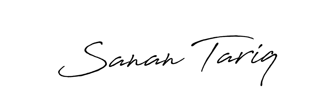 Use a signature maker to create a handwritten signature online. With this signature software, you can design (Antro_Vectra_Bolder) your own signature for name Sanan Tariq. Sanan Tariq signature style 7 images and pictures png