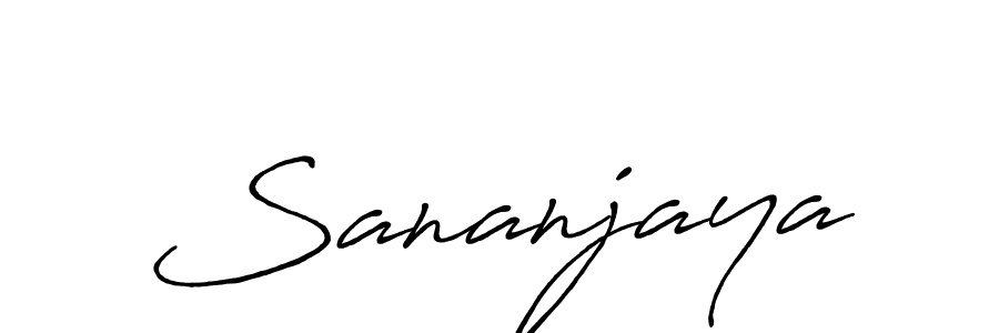 Also You can easily find your signature by using the search form. We will create Sananjaya name handwritten signature images for you free of cost using Antro_Vectra_Bolder sign style. Sananjaya signature style 7 images and pictures png
