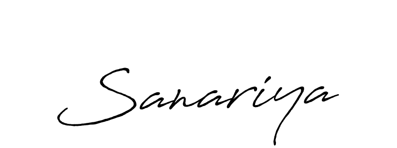 Design your own signature with our free online signature maker. With this signature software, you can create a handwritten (Antro_Vectra_Bolder) signature for name Sanariya. Sanariya signature style 7 images and pictures png