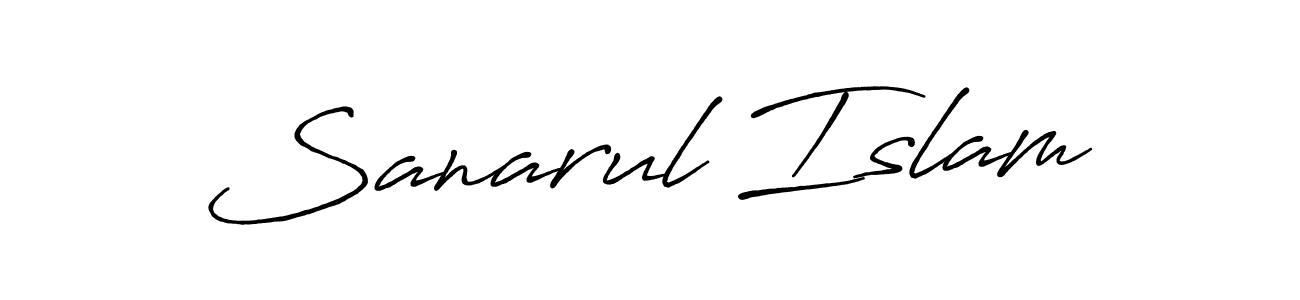 Use a signature maker to create a handwritten signature online. With this signature software, you can design (Antro_Vectra_Bolder) your own signature for name Sanarul Islam. Sanarul Islam signature style 7 images and pictures png