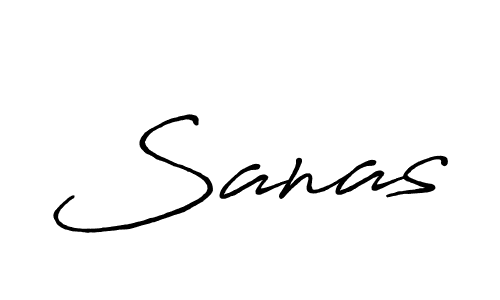 Also we have Sanas name is the best signature style. Create professional handwritten signature collection using Antro_Vectra_Bolder autograph style. Sanas signature style 7 images and pictures png
