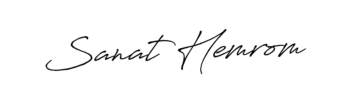 Make a short Sanat Hemrom signature style. Manage your documents anywhere anytime using Antro_Vectra_Bolder. Create and add eSignatures, submit forms, share and send files easily. Sanat Hemrom signature style 7 images and pictures png
