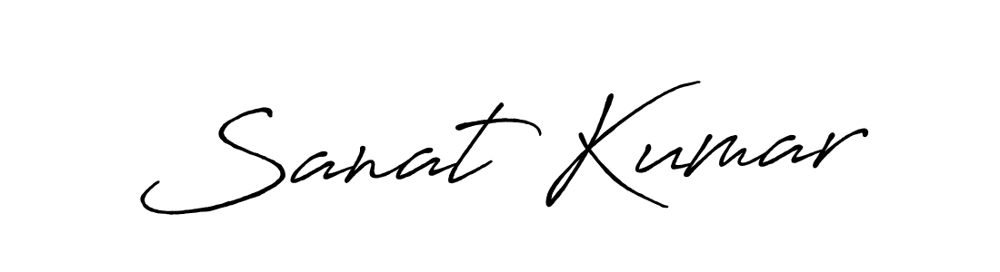 Create a beautiful signature design for name Sanat Kumar. With this signature (Antro_Vectra_Bolder) fonts, you can make a handwritten signature for free. Sanat Kumar signature style 7 images and pictures png