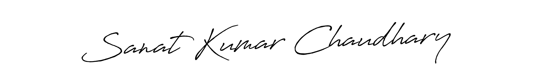 How to make Sanat Kumar Chaudhary name signature. Use Antro_Vectra_Bolder style for creating short signs online. This is the latest handwritten sign. Sanat Kumar Chaudhary signature style 7 images and pictures png