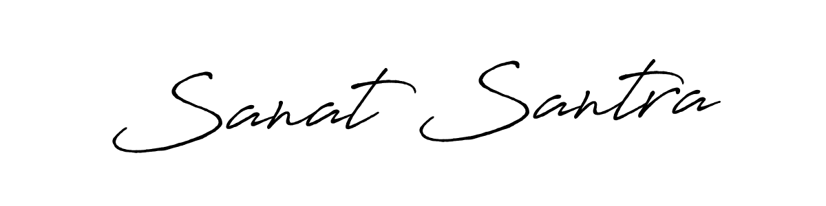 How to make Sanat Santra name signature. Use Antro_Vectra_Bolder style for creating short signs online. This is the latest handwritten sign. Sanat Santra signature style 7 images and pictures png
