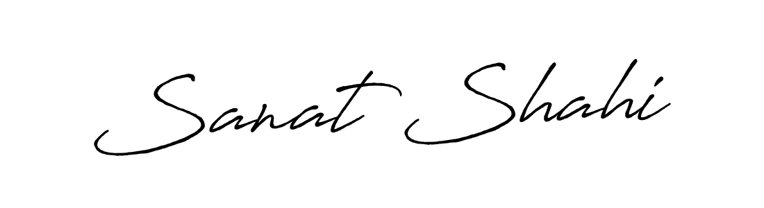 How to make Sanat Shahi signature? Antro_Vectra_Bolder is a professional autograph style. Create handwritten signature for Sanat Shahi name. Sanat Shahi signature style 7 images and pictures png