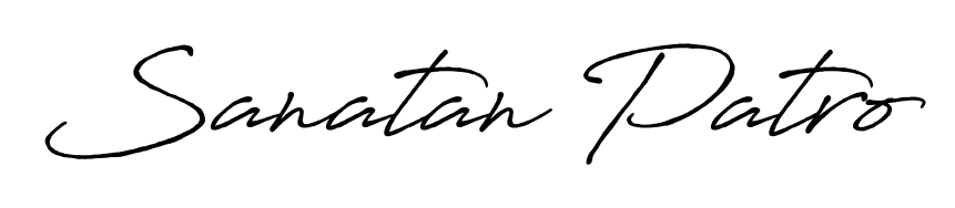 Create your official email sign-off with Sanatan Patro name in Antro_Vectra_Bolder style. Crisp, clean, and perfectly legible across all screens. Sanatan Patro signature style 7 images and pictures png
