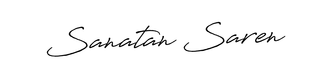 Also we have Sanatan Saren name is the best signature style. Create professional handwritten signature collection using Antro_Vectra_Bolder autograph style. Sanatan Saren signature style 7 images and pictures png