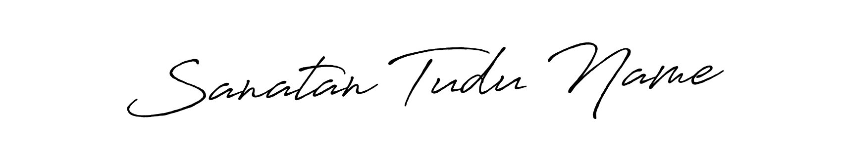 Use a signature maker to create a handwritten signature online. With this signature software, you can design (Antro_Vectra_Bolder) your own signature for name Sanatan Tudu Name. Sanatan Tudu Name signature style 7 images and pictures png