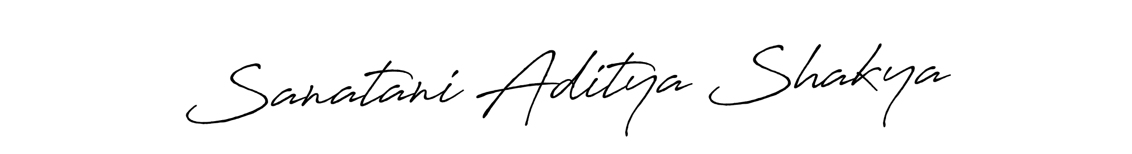 Create a beautiful signature design for name Sanatani Aditya Shakya. With this signature (Antro_Vectra_Bolder) fonts, you can make a handwritten signature for free. Sanatani Aditya Shakya signature style 7 images and pictures png