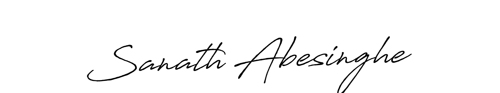 Make a beautiful signature design for name Sanath Abesinghe. With this signature (Antro_Vectra_Bolder) style, you can create a handwritten signature for free. Sanath Abesinghe signature style 7 images and pictures png