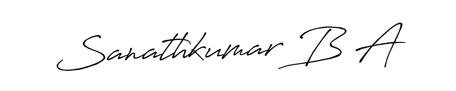 Best and Professional Signature Style for Sanathkumar B A. Antro_Vectra_Bolder Best Signature Style Collection. Sanathkumar B A signature style 7 images and pictures png