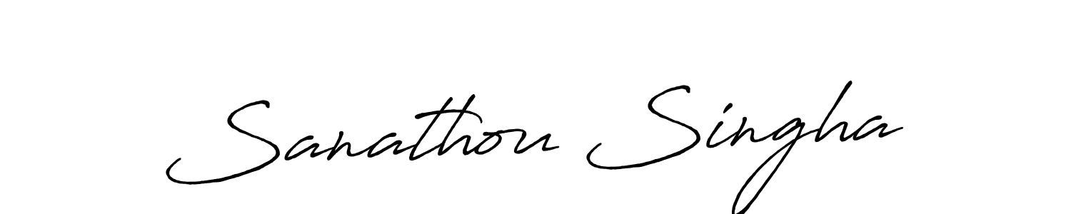 Create a beautiful signature design for name Sanathou Singha. With this signature (Antro_Vectra_Bolder) fonts, you can make a handwritten signature for free. Sanathou Singha signature style 7 images and pictures png