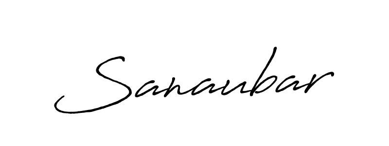 Use a signature maker to create a handwritten signature online. With this signature software, you can design (Antro_Vectra_Bolder) your own signature for name Sanaubar. Sanaubar signature style 7 images and pictures png