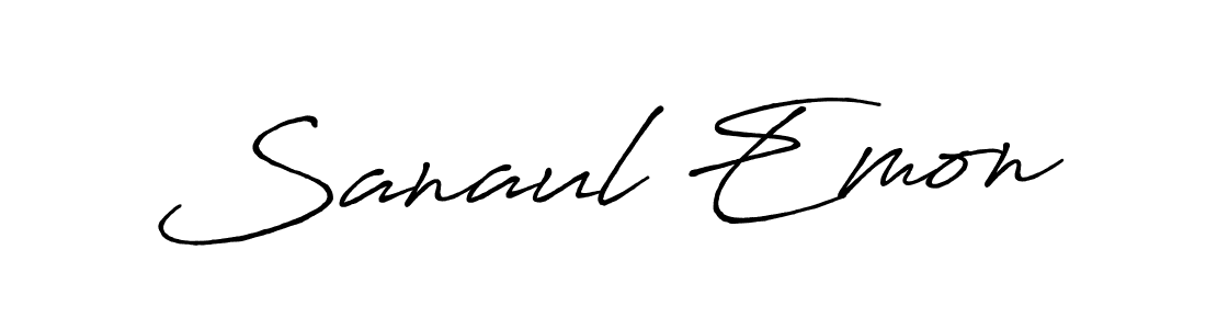 if you are searching for the best signature style for your name Sanaul Emon. so please give up your signature search. here we have designed multiple signature styles  using Antro_Vectra_Bolder. Sanaul Emon signature style 7 images and pictures png