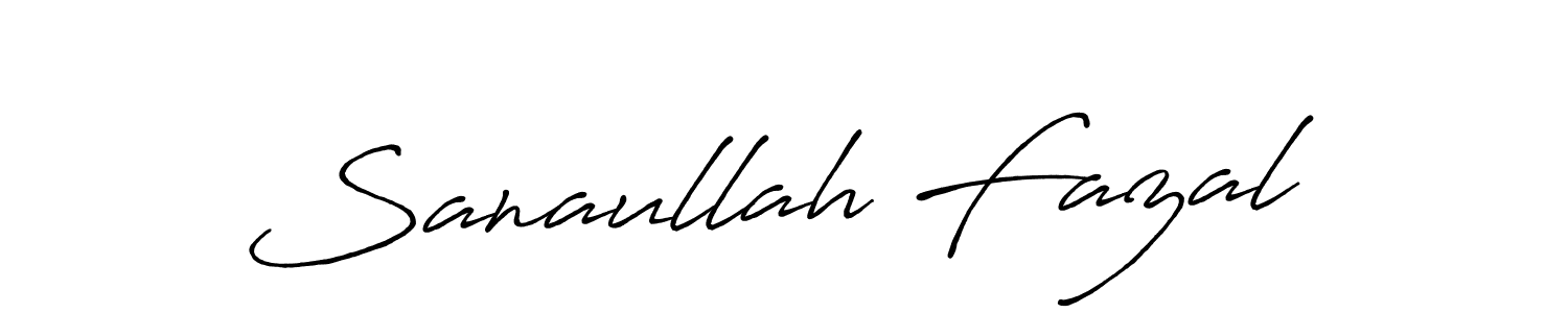 How to make Sanaullah Fazal name signature. Use Antro_Vectra_Bolder style for creating short signs online. This is the latest handwritten sign. Sanaullah Fazal signature style 7 images and pictures png
