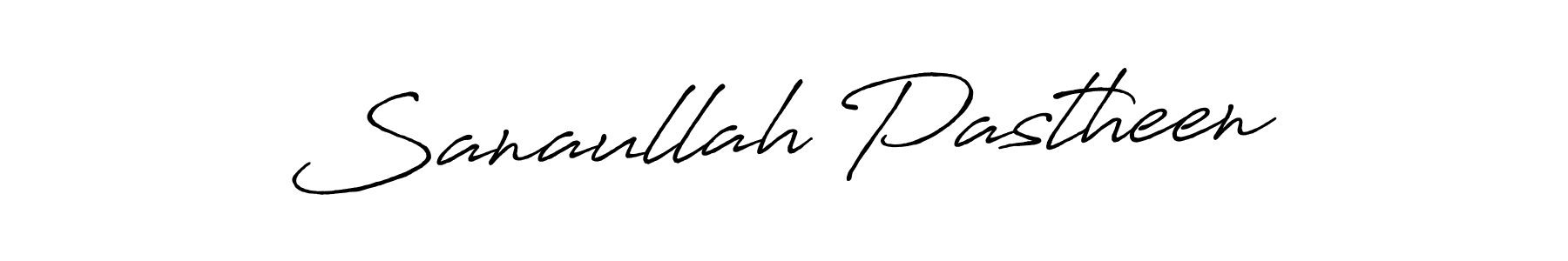 Create a beautiful signature design for name Sanaullah Pastheen. With this signature (Antro_Vectra_Bolder) fonts, you can make a handwritten signature for free. Sanaullah Pastheen signature style 7 images and pictures png