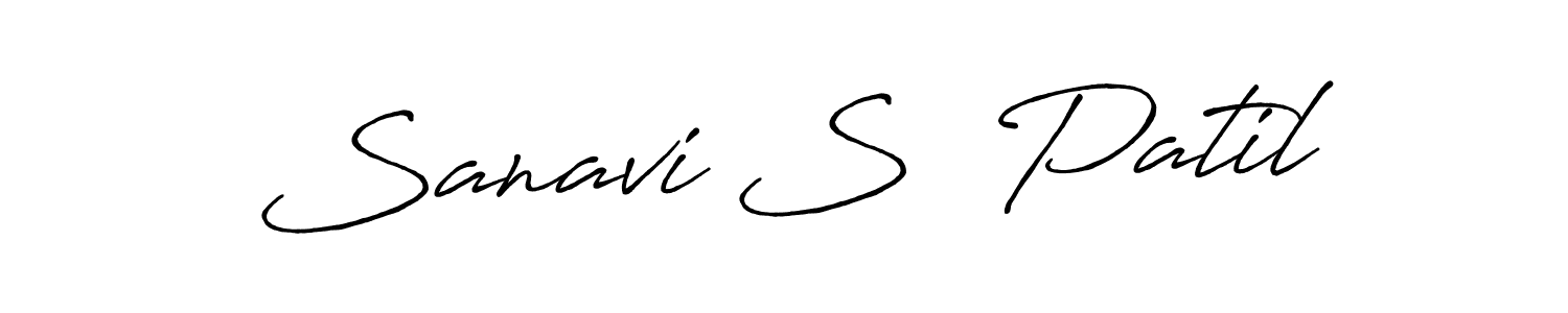 Also we have Sanavi S  Patil name is the best signature style. Create professional handwritten signature collection using Antro_Vectra_Bolder autograph style. Sanavi S  Patil signature style 7 images and pictures png