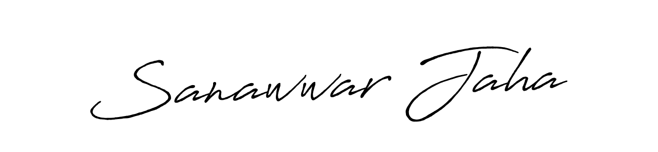 Also we have Sanawwar Jaha name is the best signature style. Create professional handwritten signature collection using Antro_Vectra_Bolder autograph style. Sanawwar Jaha signature style 7 images and pictures png