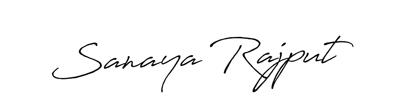 Sanaya Rajput stylish signature style. Best Handwritten Sign (Antro_Vectra_Bolder) for my name. Handwritten Signature Collection Ideas for my name Sanaya Rajput. Sanaya Rajput signature style 7 images and pictures png