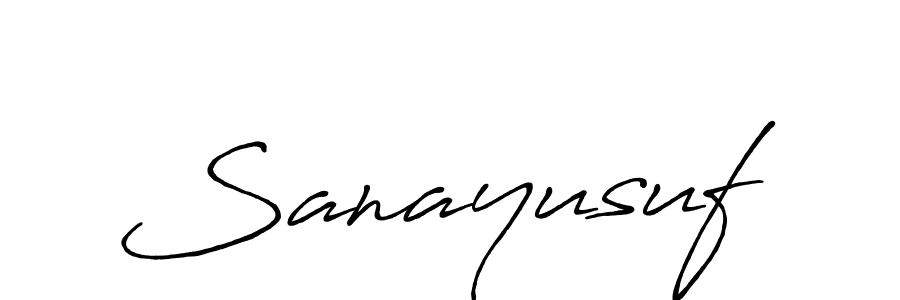 Sanayusuf stylish signature style. Best Handwritten Sign (Antro_Vectra_Bolder) for my name. Handwritten Signature Collection Ideas for my name Sanayusuf. Sanayusuf signature style 7 images and pictures png