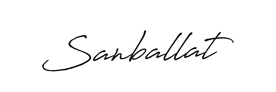 Create a beautiful signature design for name Sanballat. With this signature (Antro_Vectra_Bolder) fonts, you can make a handwritten signature for free. Sanballat signature style 7 images and pictures png