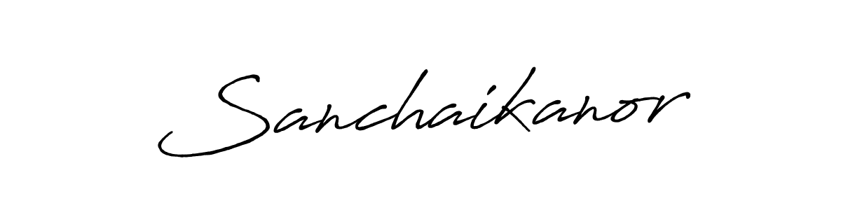 The best way (Antro_Vectra_Bolder) to make a short signature is to pick only two or three words in your name. The name Sanchaikanor include a total of six letters. For converting this name. Sanchaikanor signature style 7 images and pictures png