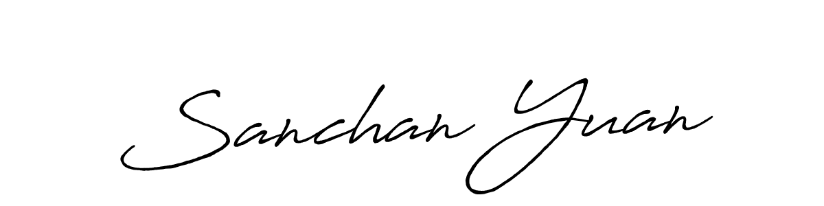 Use a signature maker to create a handwritten signature online. With this signature software, you can design (Antro_Vectra_Bolder) your own signature for name Sanchan Yuan. Sanchan Yuan signature style 7 images and pictures png