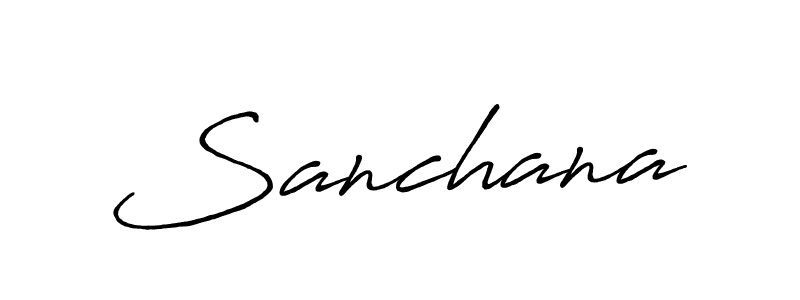 Use a signature maker to create a handwritten signature online. With this signature software, you can design (Antro_Vectra_Bolder) your own signature for name Sanchana. Sanchana signature style 7 images and pictures png