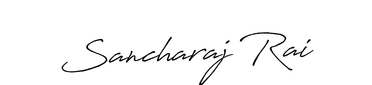 Make a beautiful signature design for name Sancharaj Rai. With this signature (Antro_Vectra_Bolder) style, you can create a handwritten signature for free. Sancharaj Rai signature style 7 images and pictures png