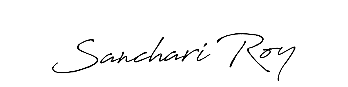 Design your own signature with our free online signature maker. With this signature software, you can create a handwritten (Antro_Vectra_Bolder) signature for name Sanchari Roy. Sanchari Roy signature style 7 images and pictures png