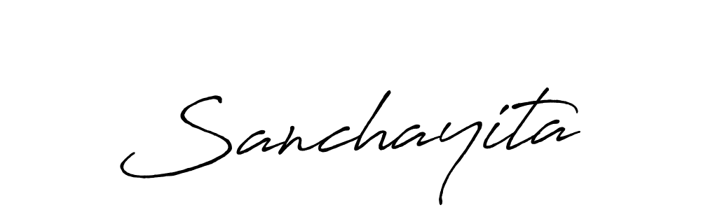 Sanchayita stylish signature style. Best Handwritten Sign (Antro_Vectra_Bolder) for my name. Handwritten Signature Collection Ideas for my name Sanchayita. Sanchayita signature style 7 images and pictures png