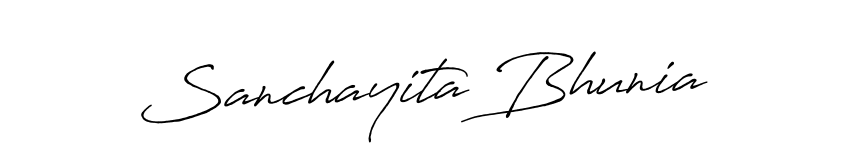 Design your own signature with our free online signature maker. With this signature software, you can create a handwritten (Antro_Vectra_Bolder) signature for name Sanchayita Bhunia. Sanchayita Bhunia signature style 7 images and pictures png
