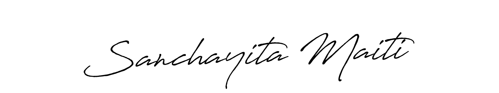 Design your own signature with our free online signature maker. With this signature software, you can create a handwritten (Antro_Vectra_Bolder) signature for name Sanchayita Maiti. Sanchayita Maiti signature style 7 images and pictures png