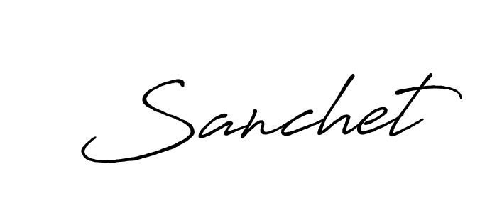 Use a signature maker to create a handwritten signature online. With this signature software, you can design (Antro_Vectra_Bolder) your own signature for name Sanchet. Sanchet signature style 7 images and pictures png