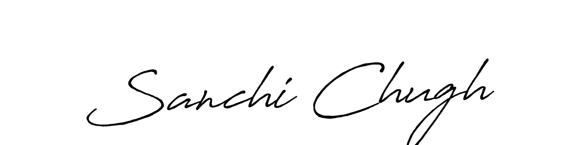 Design your own signature with our free online signature maker. With this signature software, you can create a handwritten (Antro_Vectra_Bolder) signature for name Sanchi Chugh. Sanchi Chugh signature style 7 images and pictures png