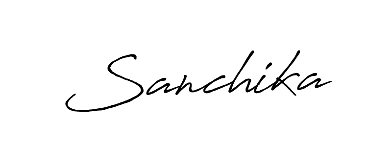Once you've used our free online signature maker to create your best signature Antro_Vectra_Bolder style, it's time to enjoy all of the benefits that Sanchika name signing documents. Sanchika signature style 7 images and pictures png
