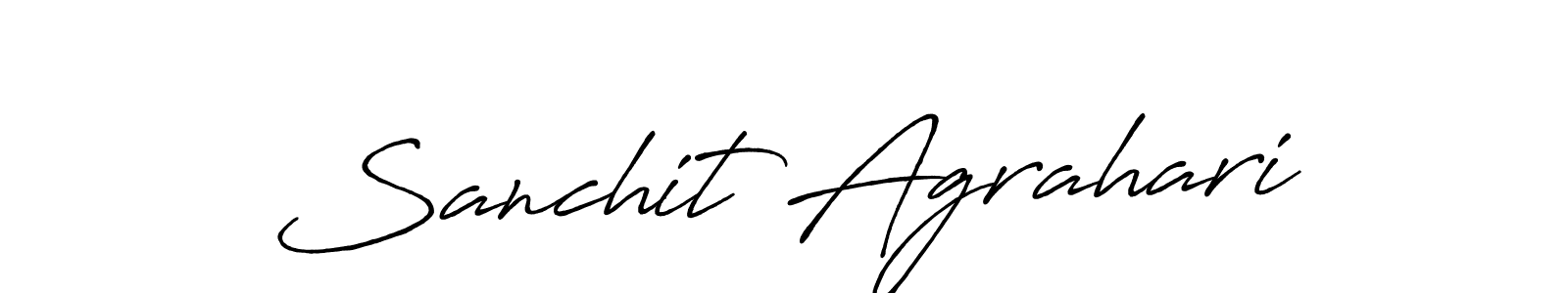 Make a beautiful signature design for name Sanchit Agrahari. Use this online signature maker to create a handwritten signature for free. Sanchit Agrahari signature style 7 images and pictures png