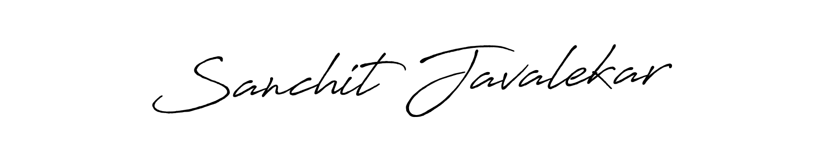 Create a beautiful signature design for name Sanchit Javalekar. With this signature (Antro_Vectra_Bolder) fonts, you can make a handwritten signature for free. Sanchit Javalekar signature style 7 images and pictures png