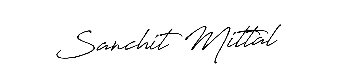 The best way (Antro_Vectra_Bolder) to make a short signature is to pick only two or three words in your name. The name Sanchit Mittal include a total of six letters. For converting this name. Sanchit Mittal signature style 7 images and pictures png