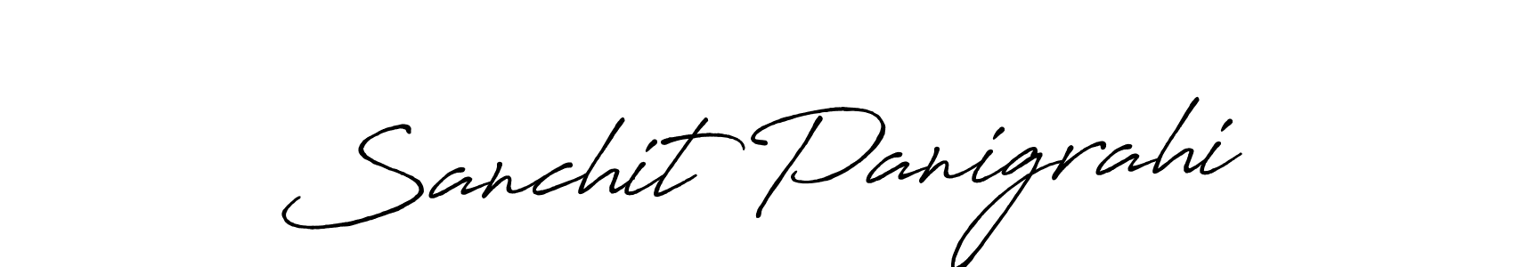 You should practise on your own different ways (Antro_Vectra_Bolder) to write your name (Sanchit Panigrahi) in signature. don't let someone else do it for you. Sanchit Panigrahi signature style 7 images and pictures png