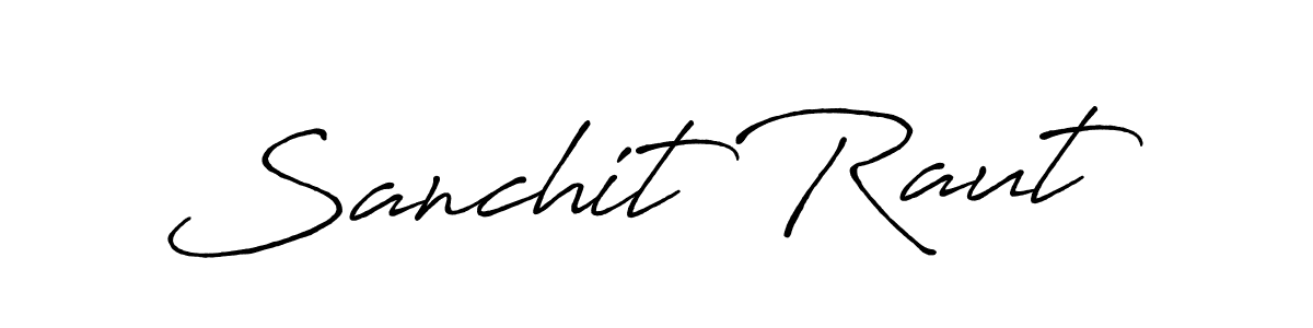Create a beautiful signature design for name Sanchit Raut. With this signature (Antro_Vectra_Bolder) fonts, you can make a handwritten signature for free. Sanchit Raut signature style 7 images and pictures png