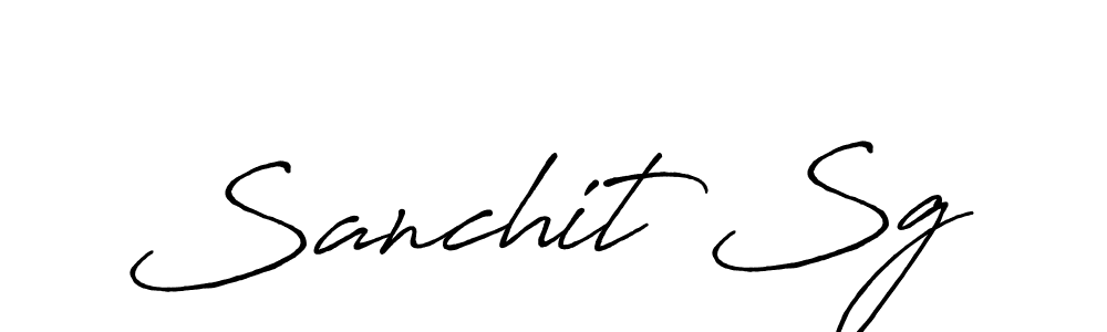 Create a beautiful signature design for name Sanchit Sg. With this signature (Antro_Vectra_Bolder) fonts, you can make a handwritten signature for free. Sanchit Sg signature style 7 images and pictures png