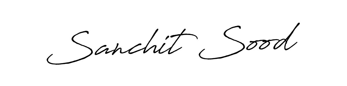 You should practise on your own different ways (Antro_Vectra_Bolder) to write your name (Sanchit Sood) in signature. don't let someone else do it for you. Sanchit Sood signature style 7 images and pictures png